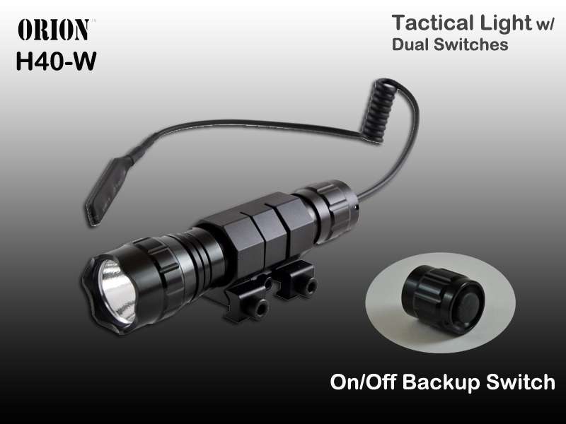 Orion H40-W 500 Lumen Tactical Flashlight w/ Pressure Switch & Mounting Kit