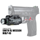 LaserTac CL7-G Compact Green Laser Sight Tactical Rail Mount Light Combo for Rifles & Pistols