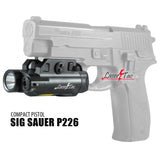 LaserTac CL7-G Compact Green Laser Sight Tactical Rail Mount Light Combo for Rifles & Pistols