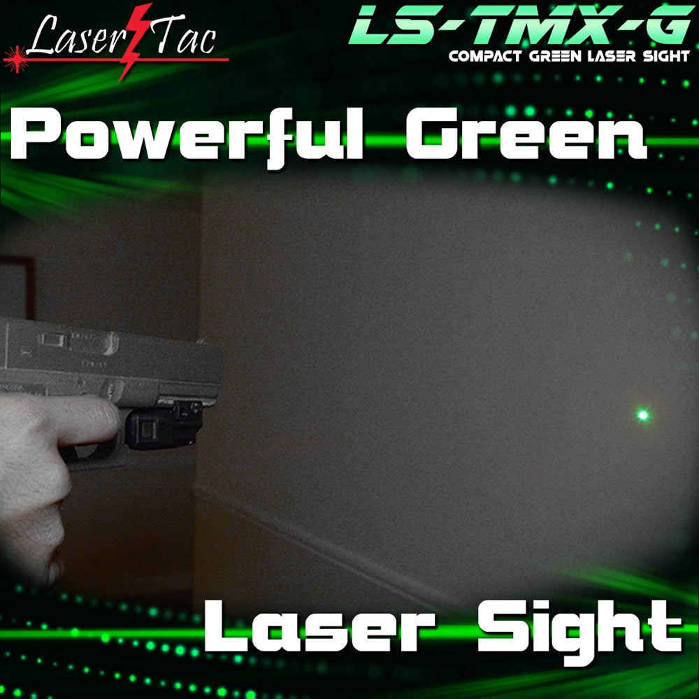 LaserTac TMX-G Low Profile Rechargeable Rail Mount Green Laser Sight