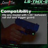 LaserTac TMX-G Low Profile Rechargeable Rail Mount Green Laser Sight