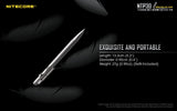 NITECORE NTP30 Titanium Bidirectional Bolt Action Tactical Pen