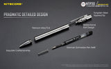 NITECORE NTP30 Titanium Bidirectional Bolt Action Tactical Pen