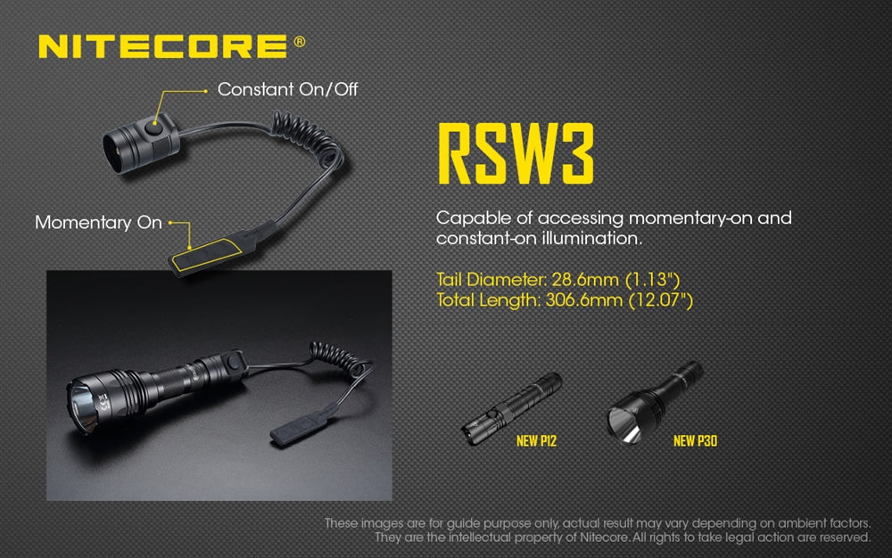 NITECORE RSW3 Pressure Switch for NEW P12, NEW P30, MH12 V2. MH12S